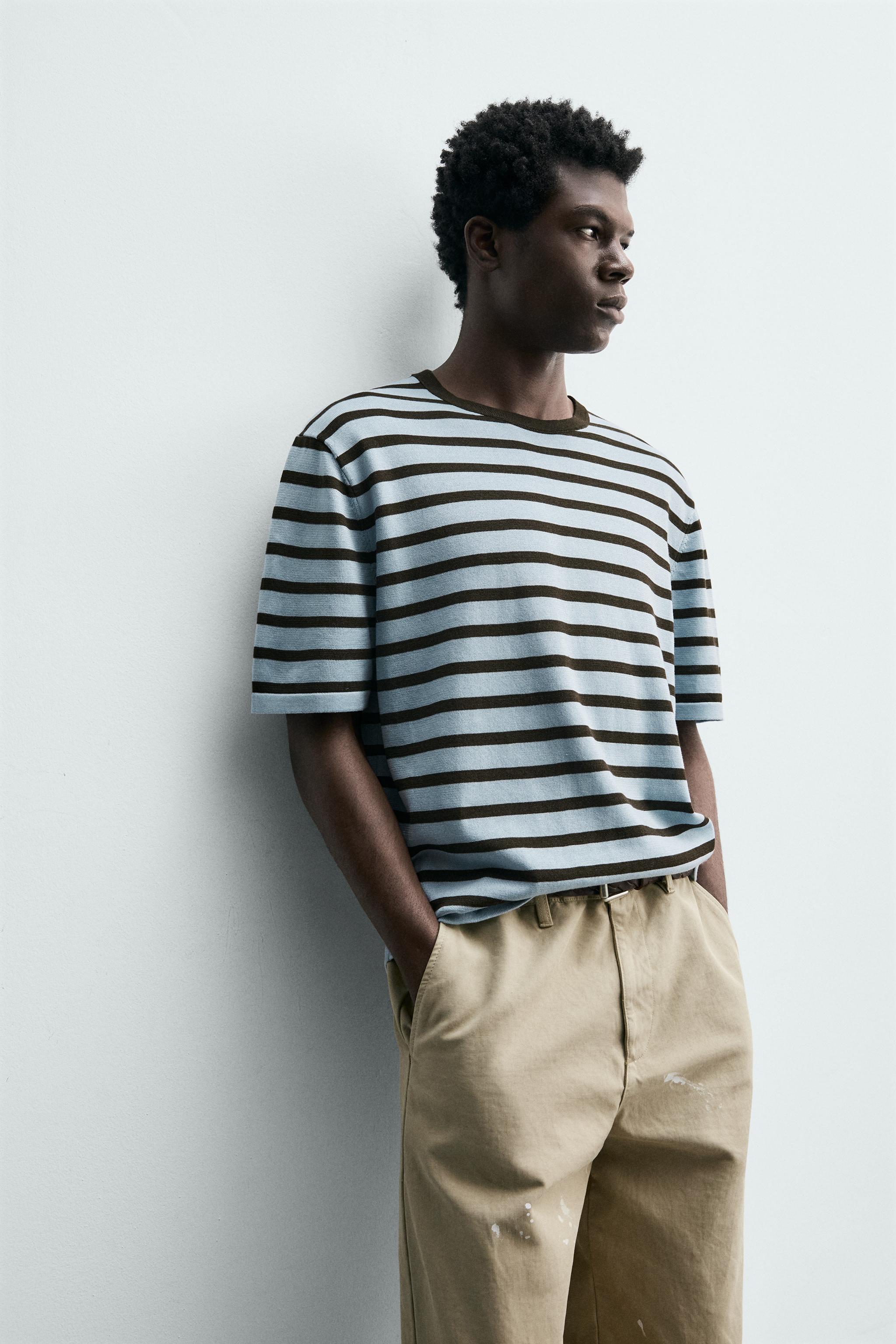 STRIPED COTTON KNIT T-SHIRT